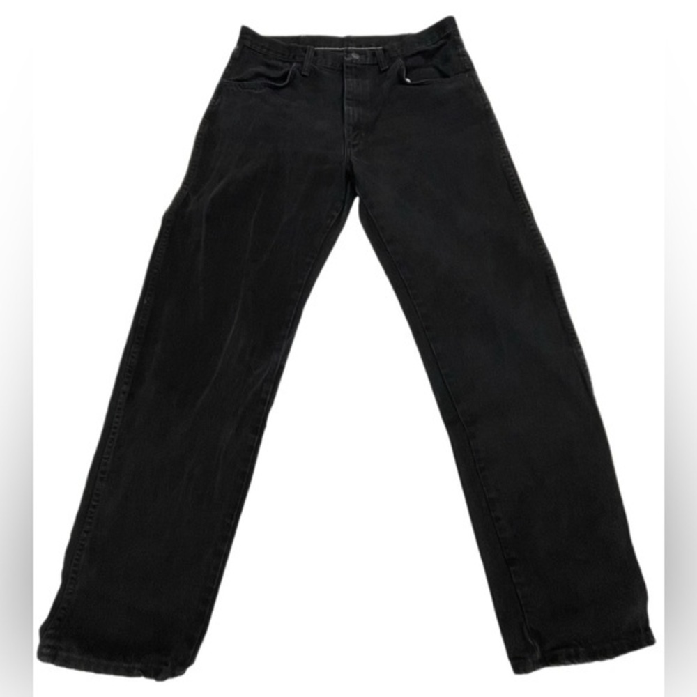 Vintage Rustler black denim jeans mens size 34x32